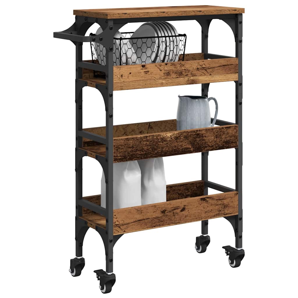 Kitchen Trolley Old Wood 53 x 20 x 76 cm Engineered Wood