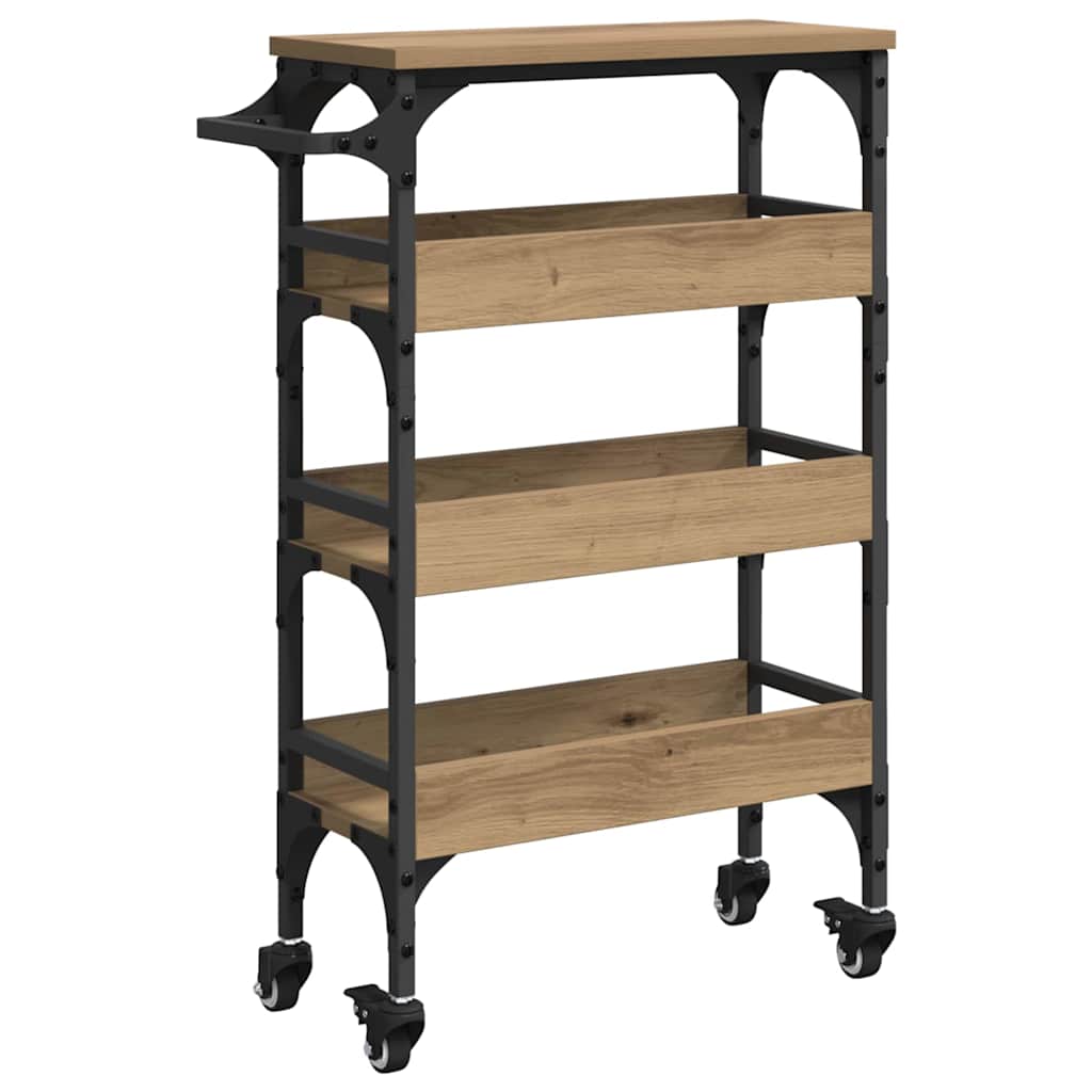 Kitchen Trolley Artisan Oak 53 x 20 x 76 cm Engineered Wood
