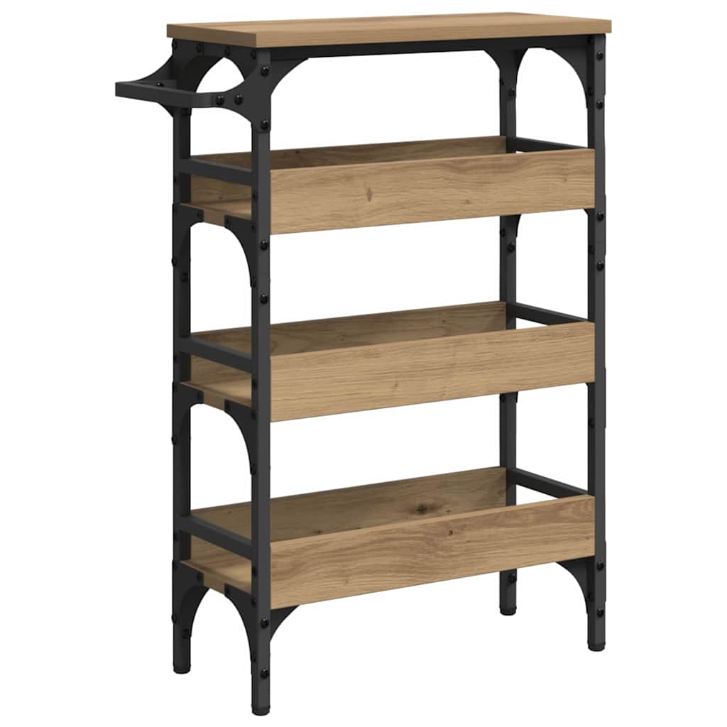 Kitchen Trolley Artisan Oak 53 x 20 x 76 cm Engineered Wood