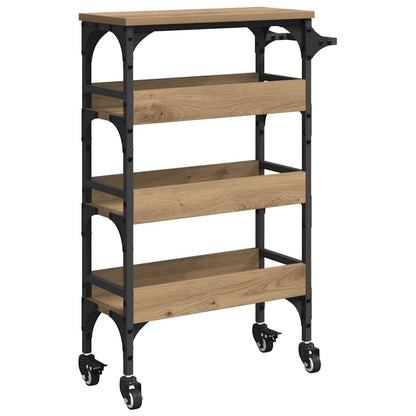 Kitchen Trolley Artisan Oak 53 x 20 x 76 cm Engineered Wood