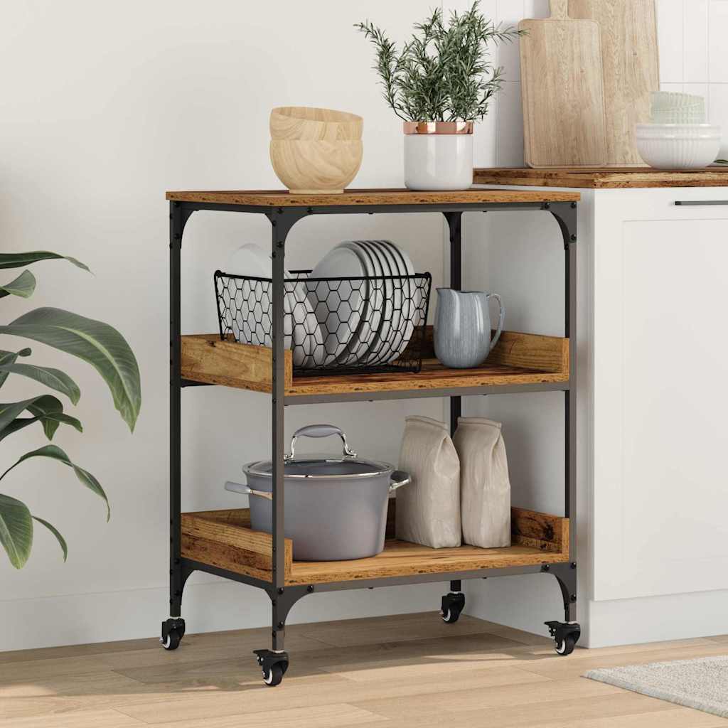 Kitchen Trolley Old Wood 60 x 41 x 80.5 cm Engineered Wood