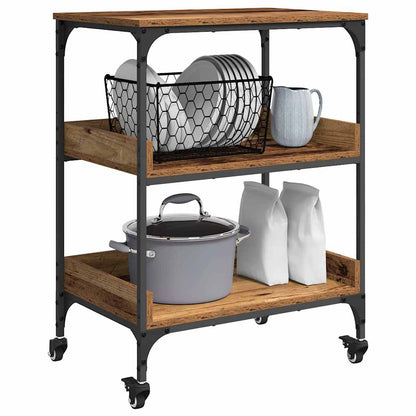 Kitchen Trolley Old Wood 60 x 41 x 80.5 cm Engineered Wood