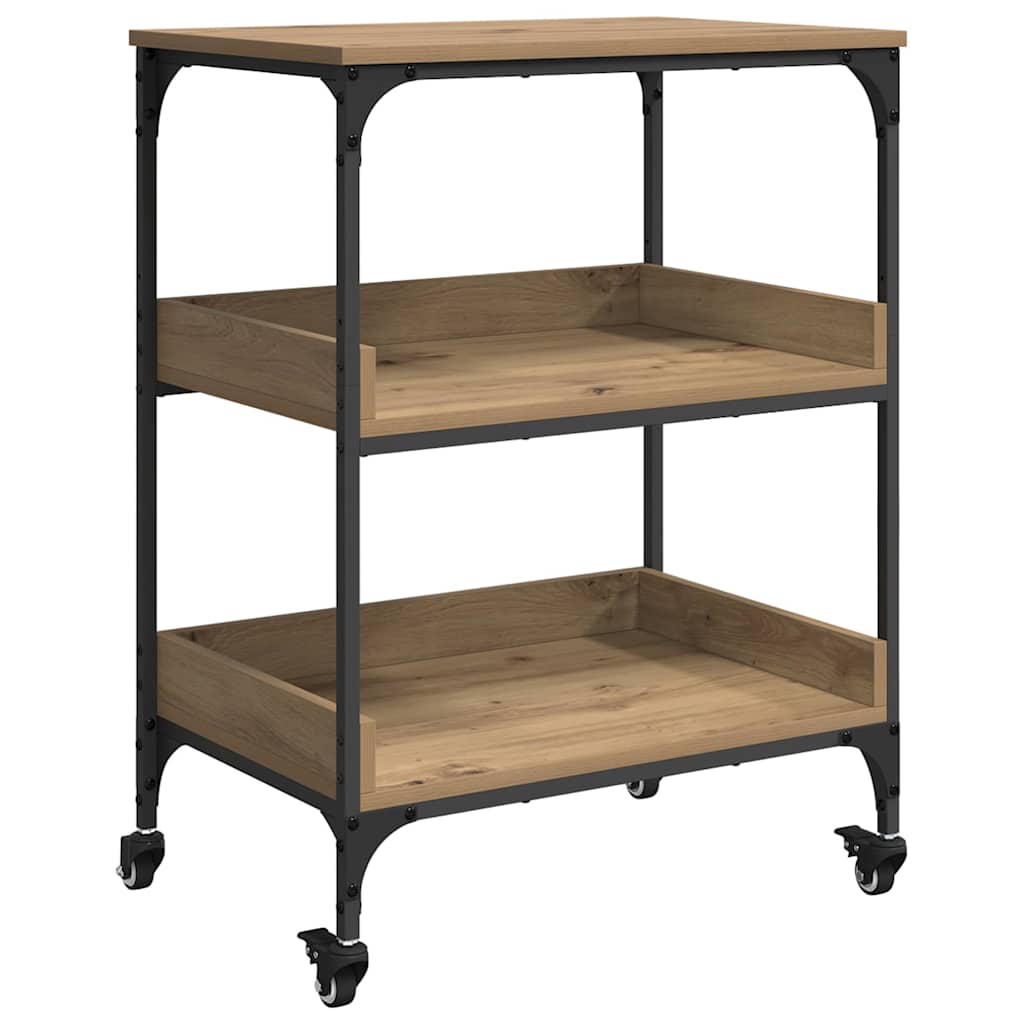 Kitchen Trolley Artisan Oak 60 x 41 x 80.5 cm Engineered Wood