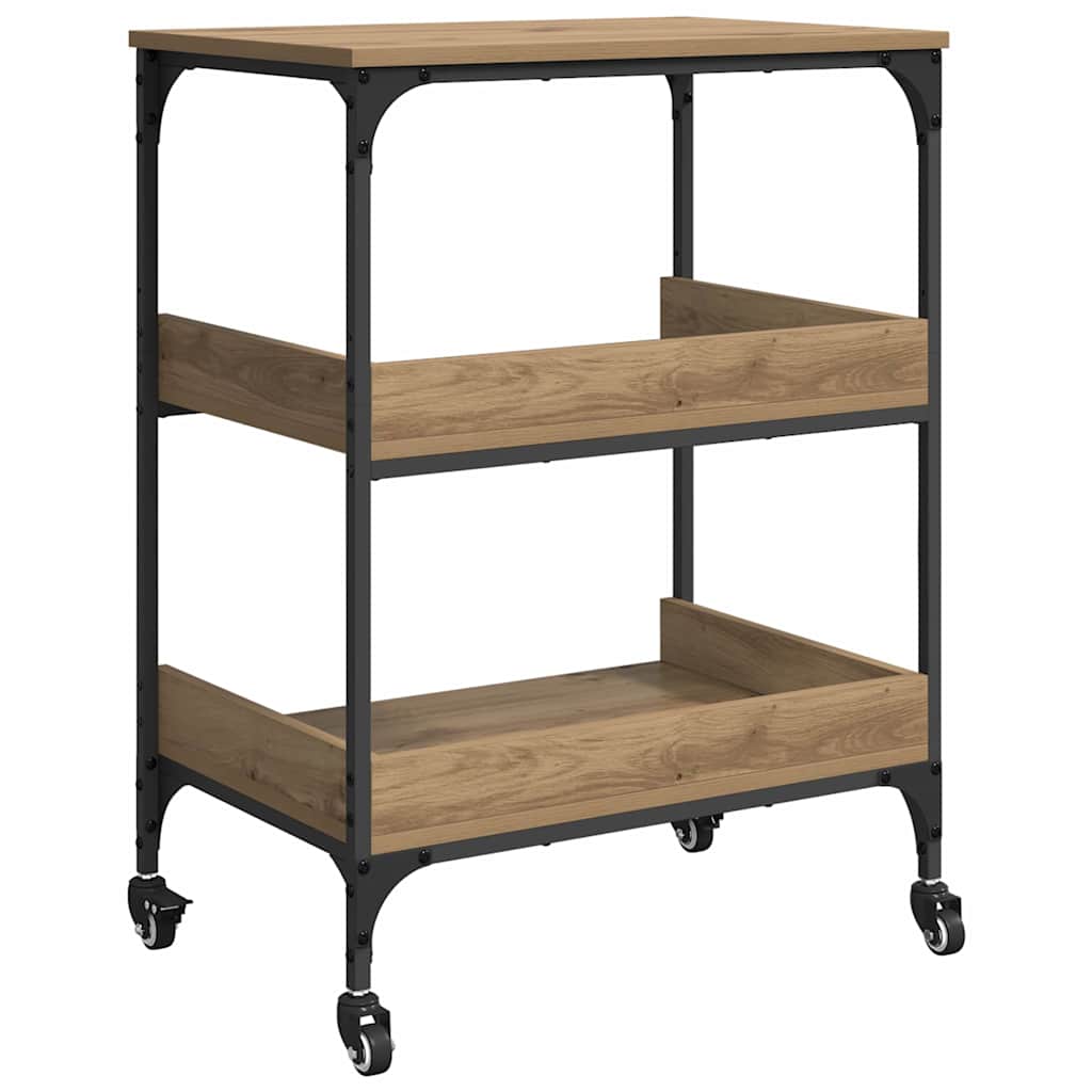 Kitchen Trolley Artisan Oak 60 x 41 x 80.5 cm Engineered Wood