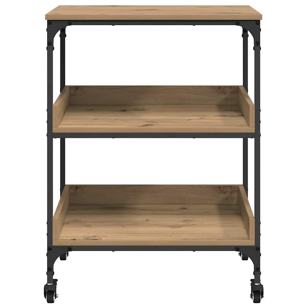 Kitchen Trolley Artisan Oak 60 x 41 x 80.5 cm Engineered Wood