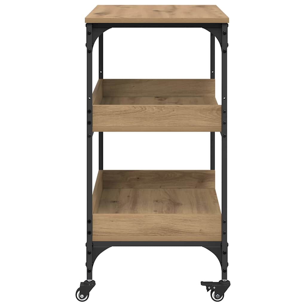 Kitchen Trolley Artisan Oak 60 x 41 x 80.5 cm Engineered Wood