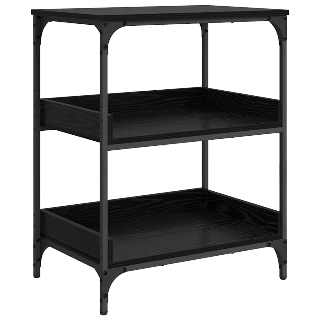 Kitchen Trolley Black Oak 60 x 41 x 80.5 cm Engineered Wood