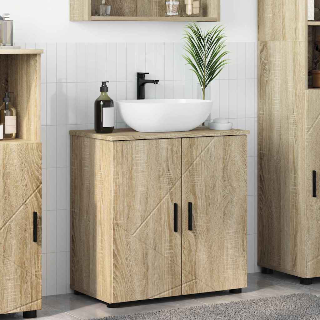 Bathroom Cabinet with Storage Sonoma Oak 61 x 35 x 64 cm