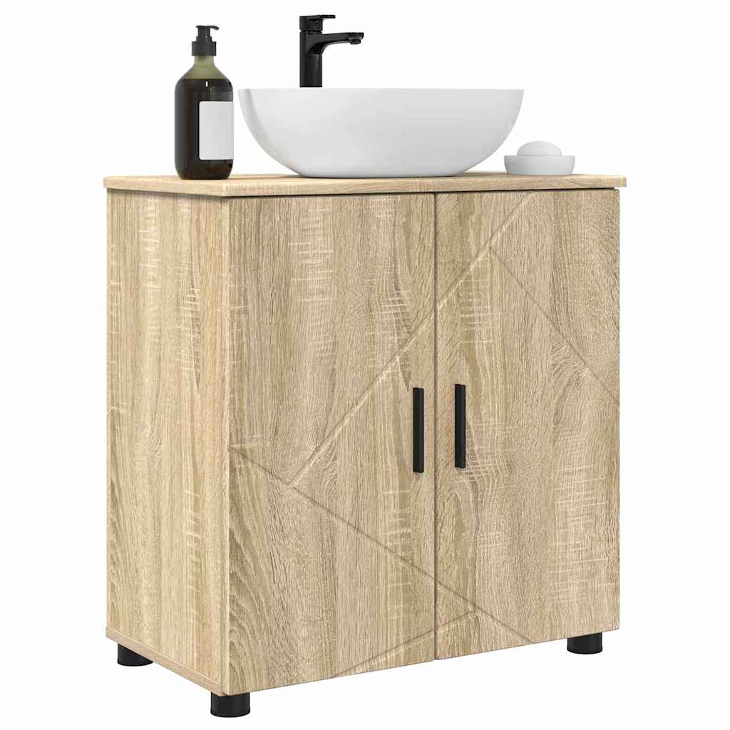 Bathroom Cabinet with Storage Sonoma Oak 61 x 35 x 64 cm