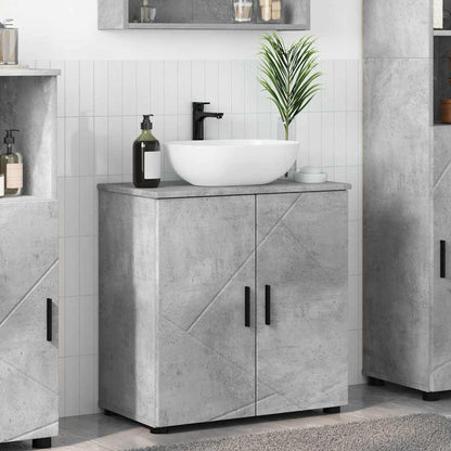 Bathroom Cabinet with Storage Concrete Grey 61 x 35 x 64 cm