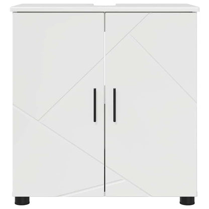 Bathroom Cabinet with Storage High Gloss White 61 x 35 x 64 cm