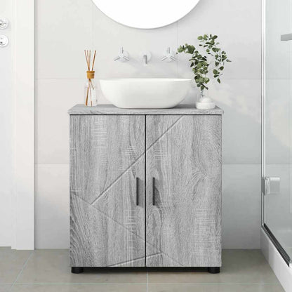 Bathroom Cabinet with Storage Grey Sonoma 61 x 35 x 64 cm