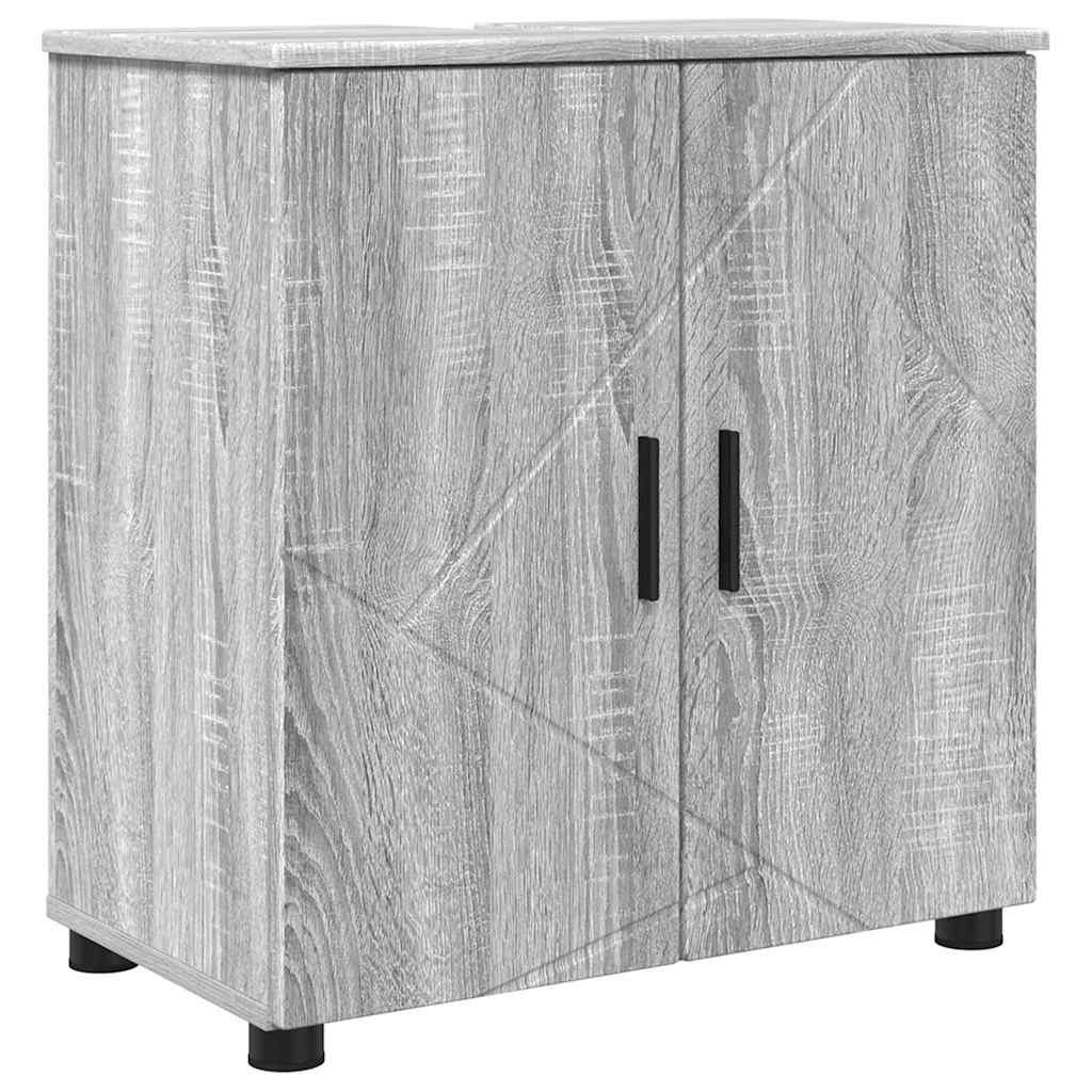 Bathroom Cabinet with Storage Grey Sonoma 61 x 35 x 64 cm