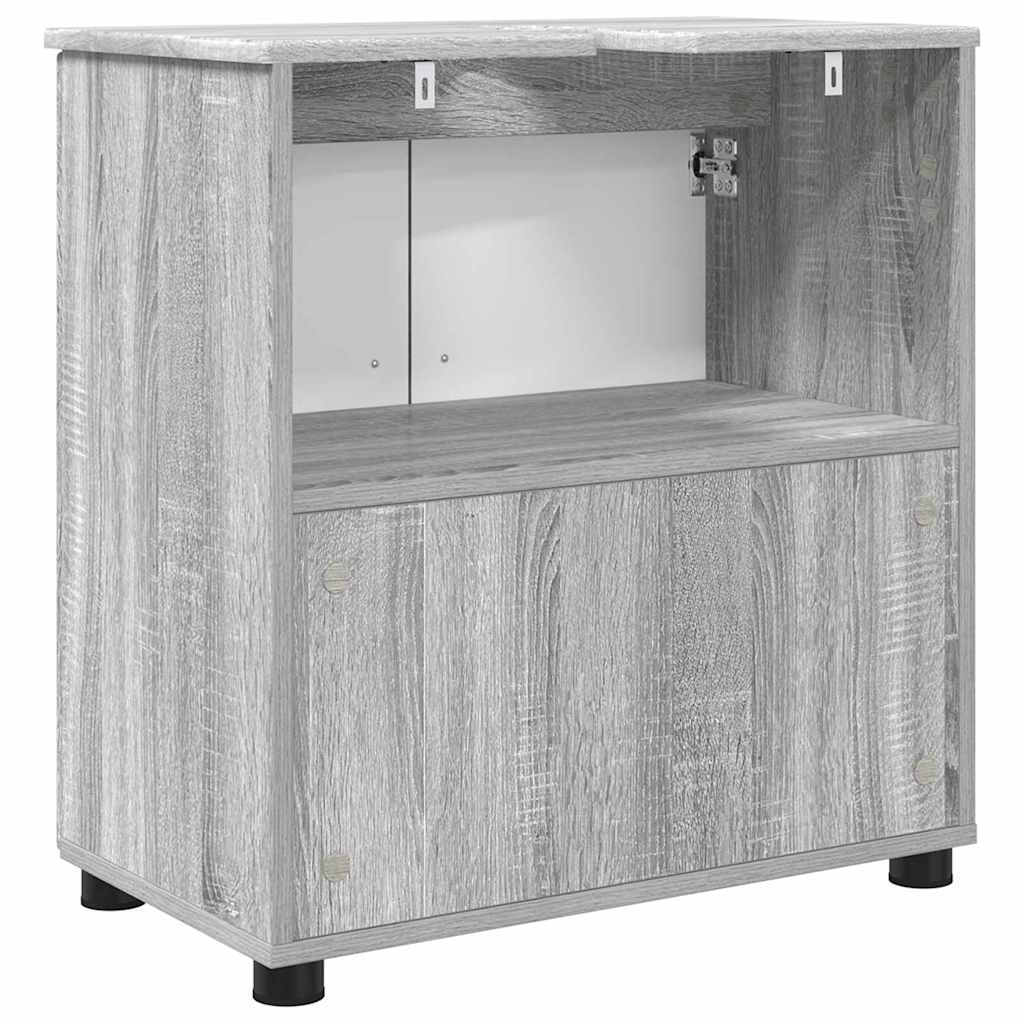 Bathroom Cabinet with Storage Grey Sonoma 61 x 35 x 64 cm