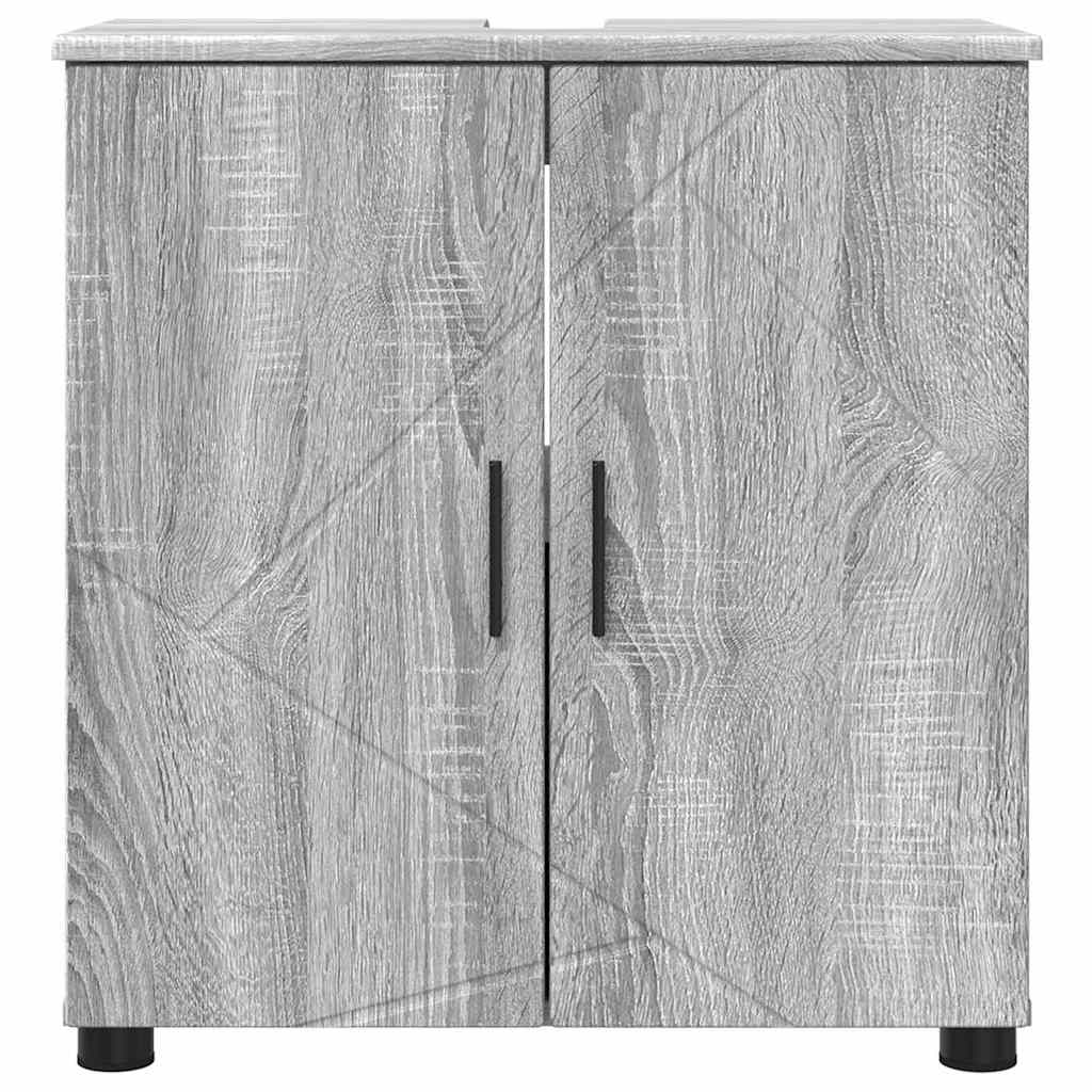 Bathroom Cabinet with Storage Grey Sonoma 61 x 35 x 64 cm