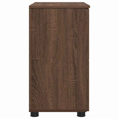Bathroom Cabinet with Storage Brown Oak 61 x 35 x 64 cm