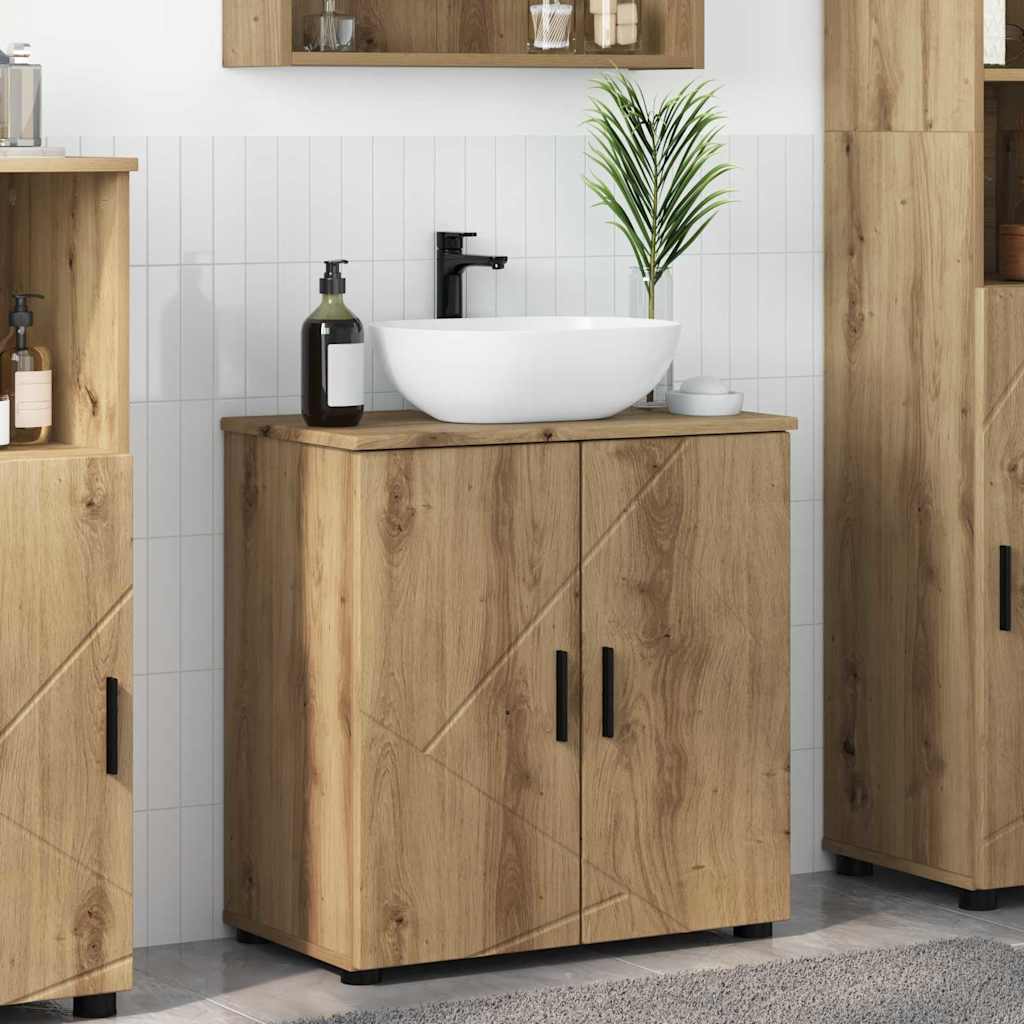 Bathroom Cabinet with Storage Artisan Oak 61 x 35 x 64 cm
