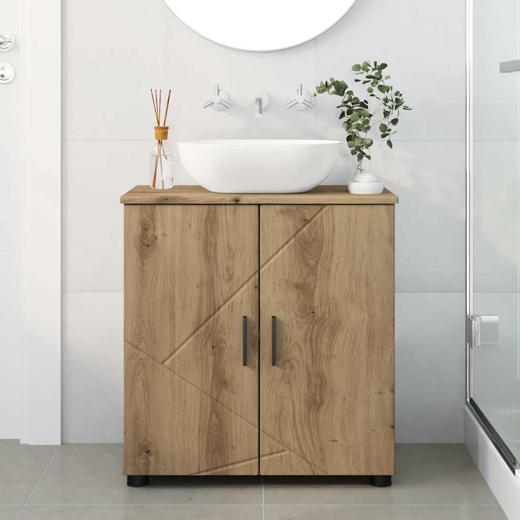 Bathroom Cabinet with Storage Artisan Oak 61 x 35 x 64 cm