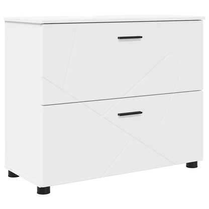 Bathroom Cabinet with Drawer with Door White 76.5 x 35 x 64 cm