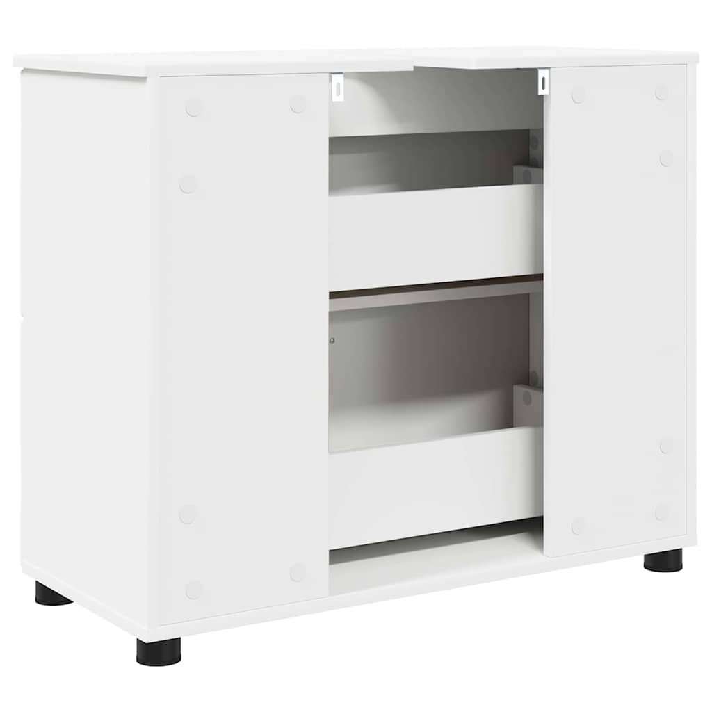Bathroom Cabinet with Drawer with Door White 76.5 x 35 x 64 cm