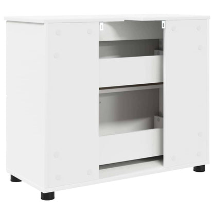 Bathroom Cabinet with Drawer with Door White 76.5 x 35 x 64 cm
