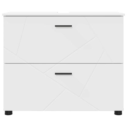 Bathroom Cabinet with Drawer with Door White 76.5 x 35 x 64 cm
