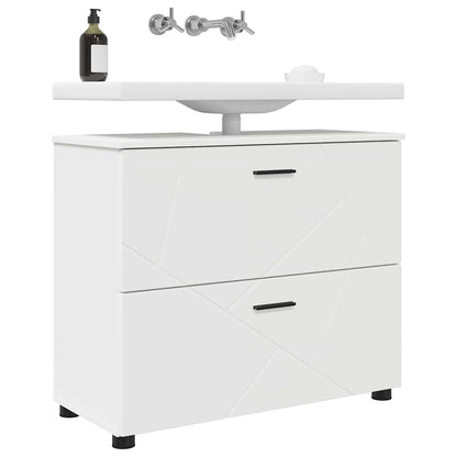 Bathroom Cabinet with Drawer with Door White 76.5 x 35 x 64 cm
