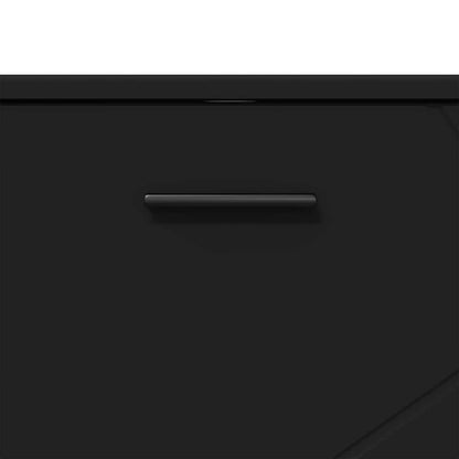 Bathroom Cabinet with Drawer with Door Black 76.5 x 35 x 64 cm