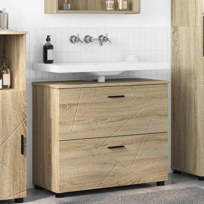 Bathroom Cabinet with Drawer Sonoma Oak 76.5 x 35 x 64 cm