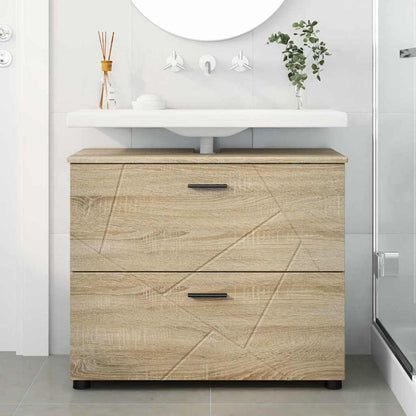 Bathroom Cabinet with Drawer Sonoma Oak 76.5 x 35 x 64 cm