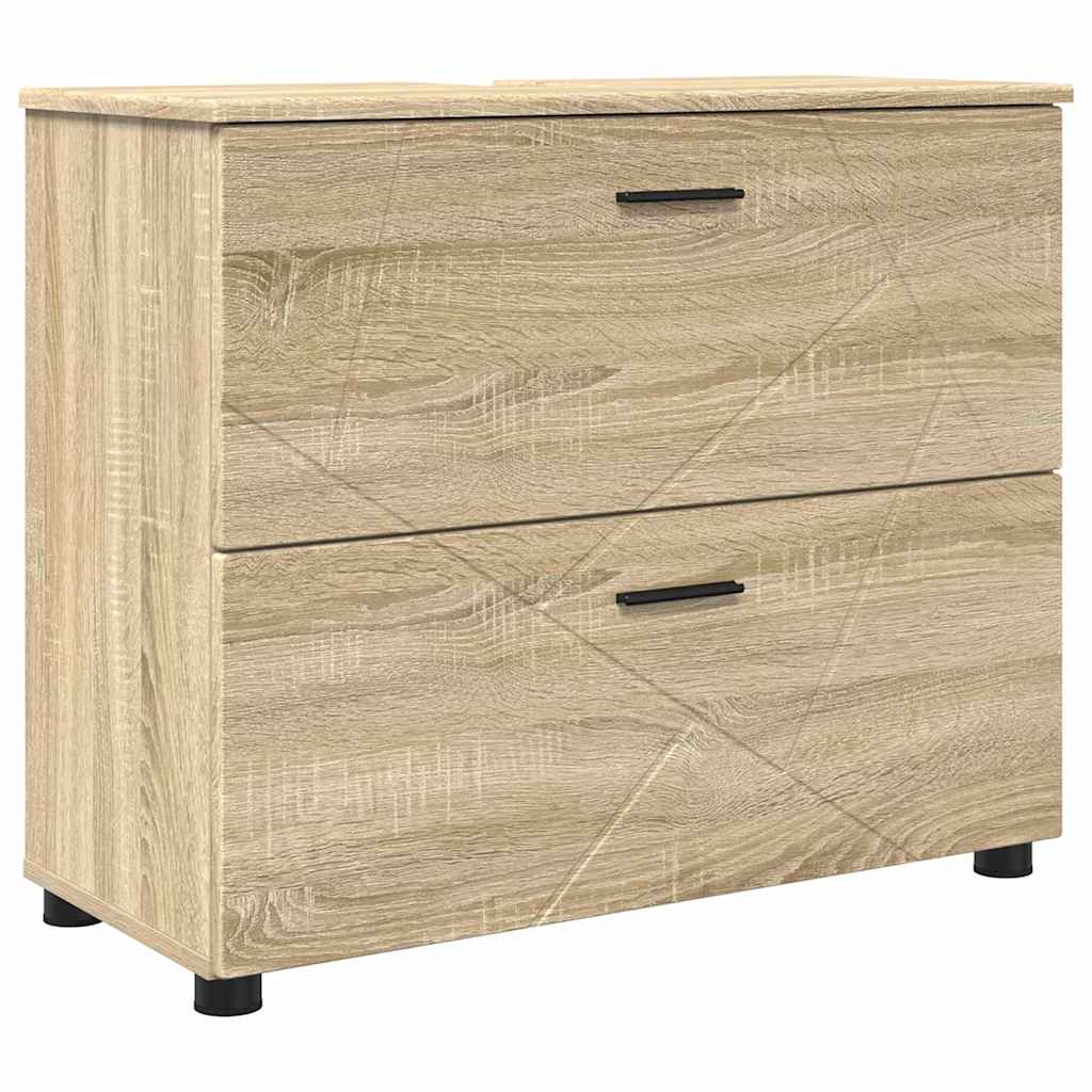 Bathroom Cabinet with Drawer Sonoma Oak 76.5 x 35 x 64 cm