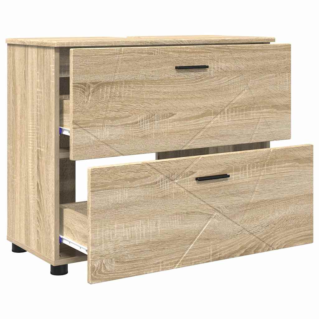 Bathroom Cabinet with Drawer Sonoma Oak 76.5 x 35 x 64 cm