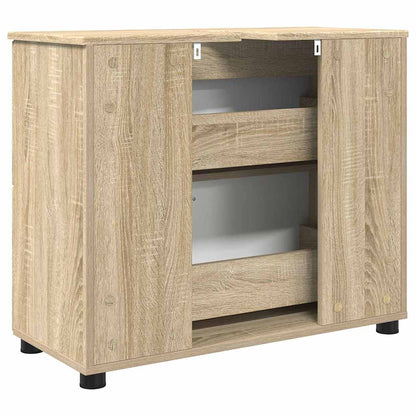 Bathroom Cabinet with Drawer Sonoma Oak 76.5 x 35 x 64 cm