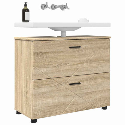Bathroom Cabinet with Drawer Sonoma Oak 76.5 x 35 x 64 cm