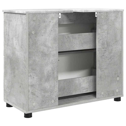 Bathroom Cabinet with Drawer Concrete Grey 76.5 x 35 x 64 cm