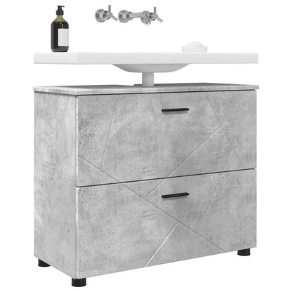 Bathroom Cabinet with Drawer Concrete Grey 76.5 x 35 x 64 cm