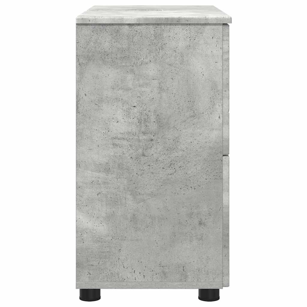 Bathroom Cabinet with Drawer Concrete Grey 76.5 x 35 x 64 cm