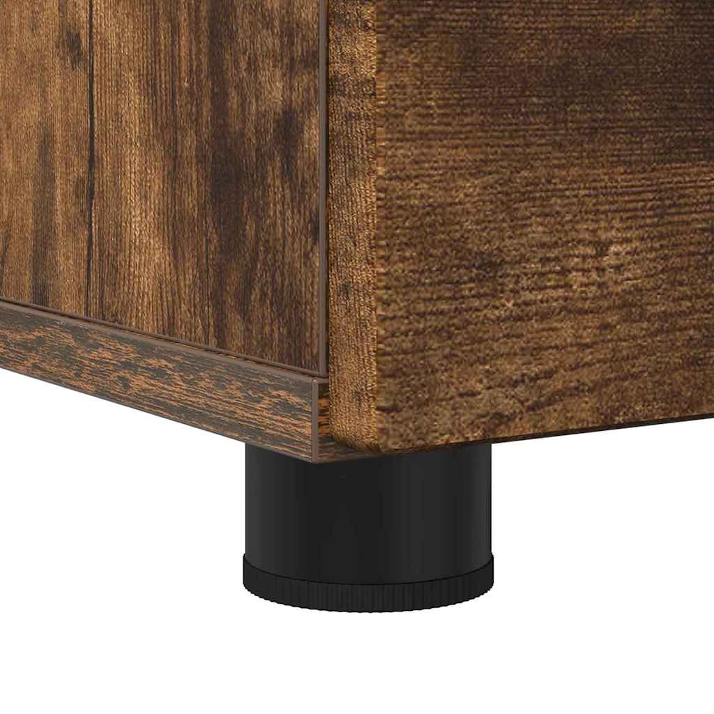 Bathroom Cabinet with Drawer Smoked Oak 76.5 x 35 x 64 cm