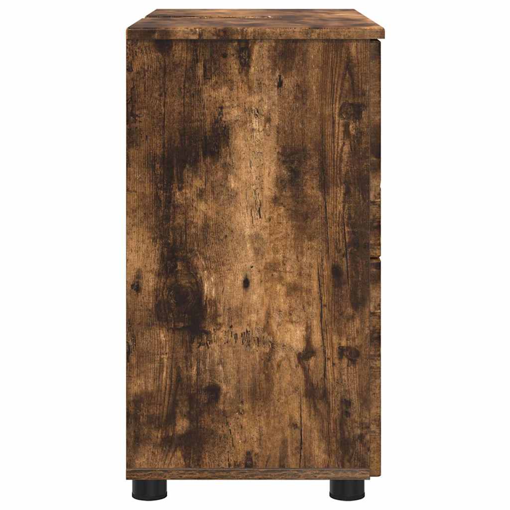 Bathroom Cabinet with Drawer Smoked Oak 76.5 x 35 x 64 cm