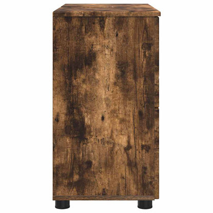 Bathroom Cabinet with Drawer Smoked Oak 76.5 x 35 x 64 cm