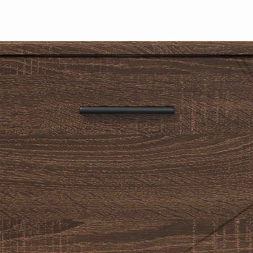 Bathroom Cabinet with Drawer Brown Oak 76.5 x 35 x 64 cm