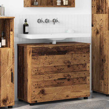 Bathroom Cabinet with Drawer Old Wood 76.5 x 35 x 64 cm