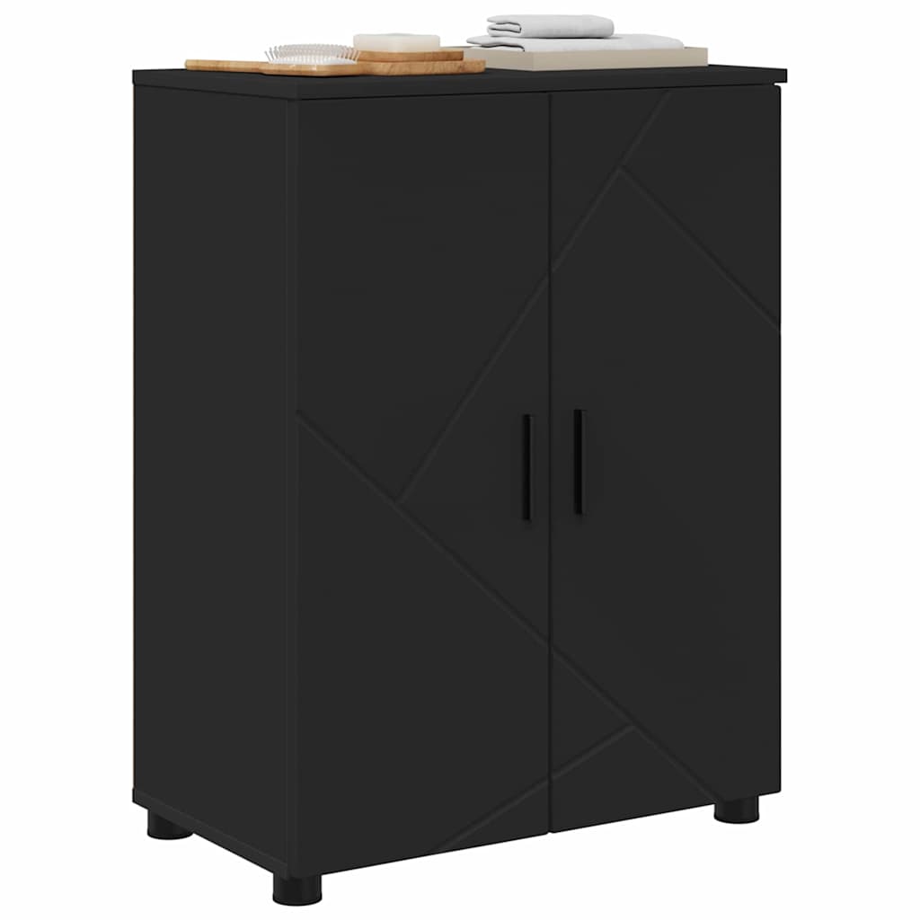 Bathroom Cabinet Black 60 x 35 x 80 cm Engineered wood & Metal