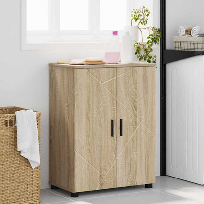 Bathroom Cabinet with Storage Sonoma Oak 60 x 35 x 80 cm
