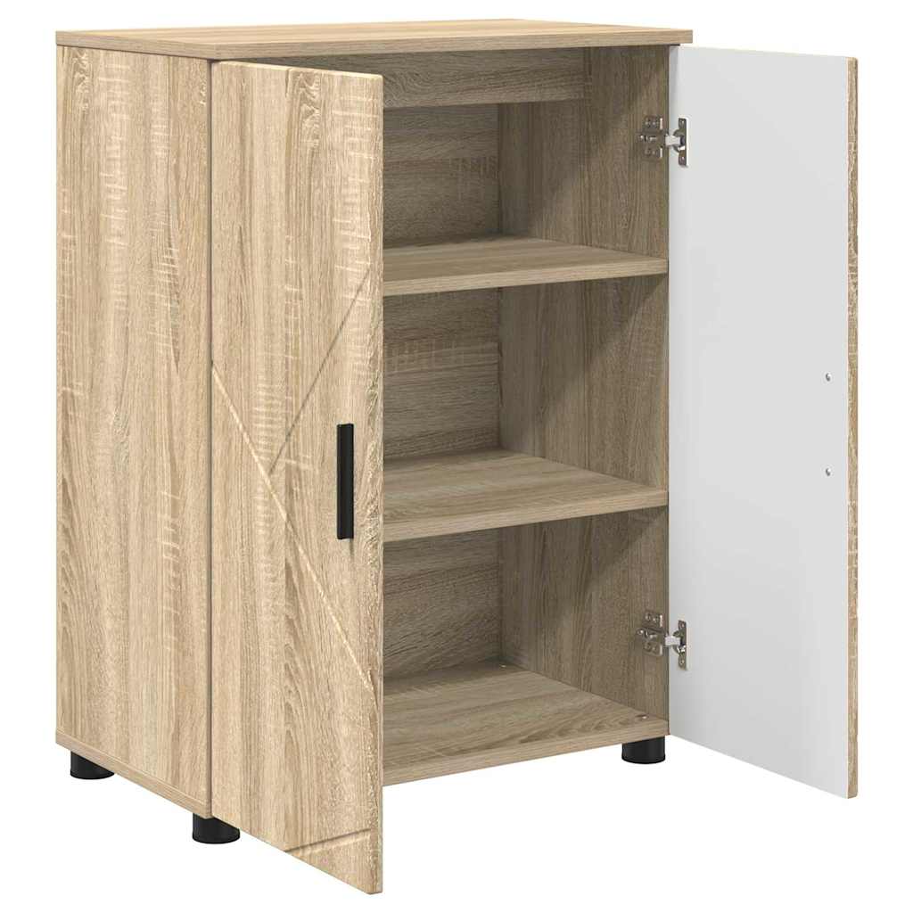 Bathroom Cabinet with Storage Sonoma Oak 60 x 35 x 80 cm