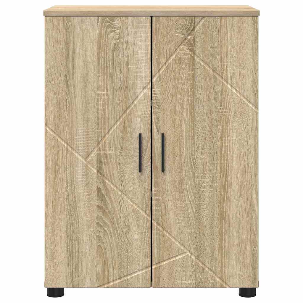 Bathroom Cabinet with Storage Sonoma Oak 60 x 35 x 80 cm