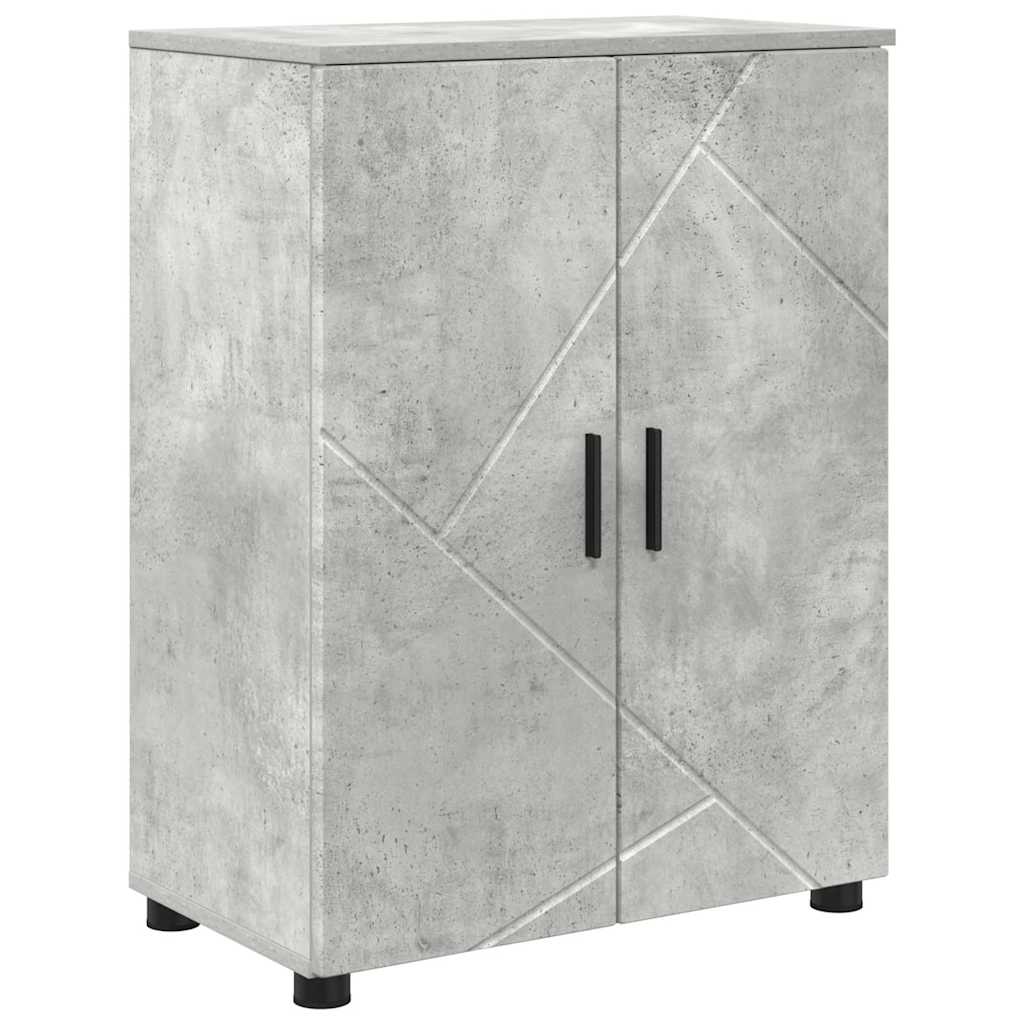 Bathroom Cabinet with Storage Concrete Grey 60 x 35 x 80 cm