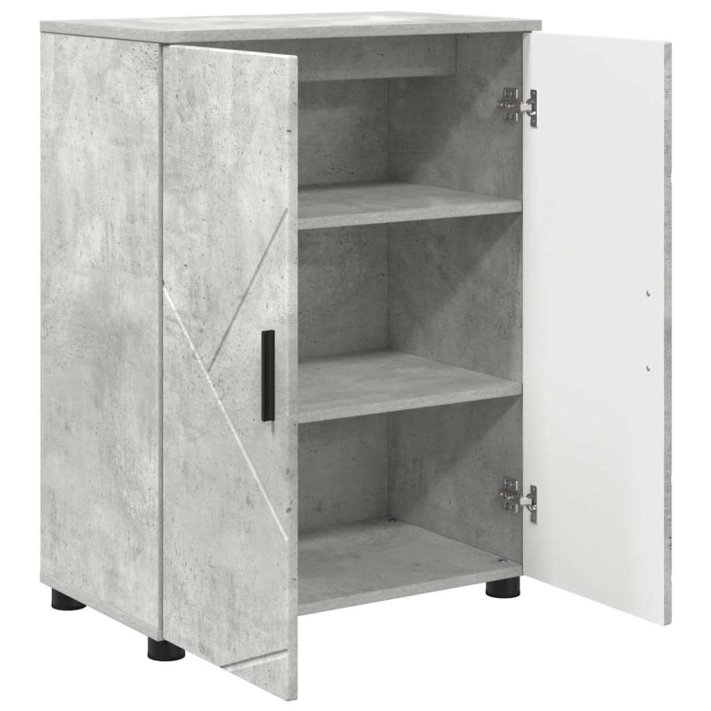Bathroom Cabinet with Storage Concrete Grey 60 x 35 x 80 cm
