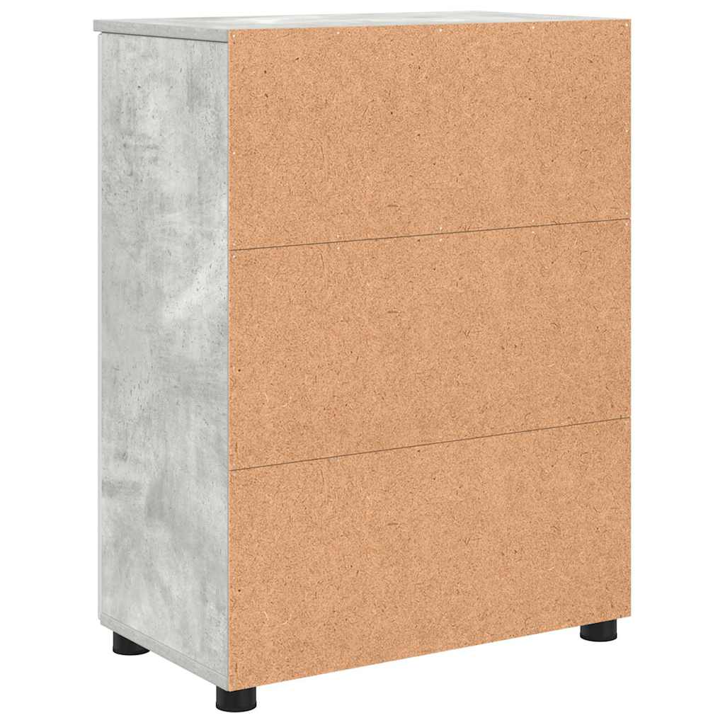 Bathroom Cabinet with Storage Concrete Grey 60 x 35 x 80 cm