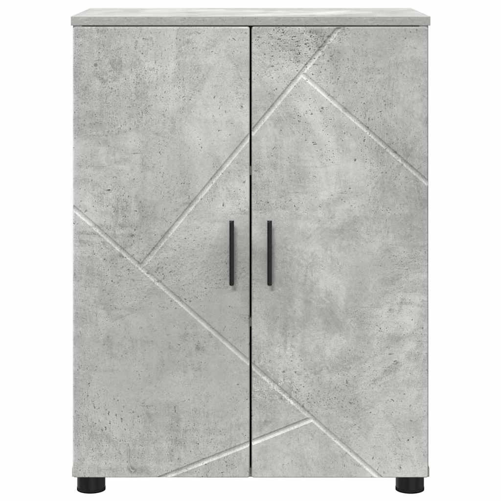 Bathroom Cabinet with Storage Concrete Grey 60 x 35 x 80 cm